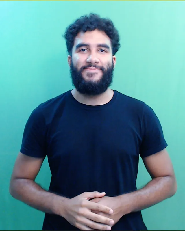 Joab, intérprete de Libras